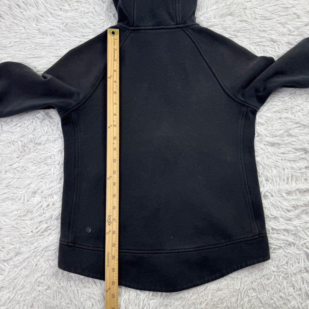 Lululemon Sweater Womens 4 Black Fleece Be True Hoodie Sweatshirt Full Zip - Picture 9 of 10